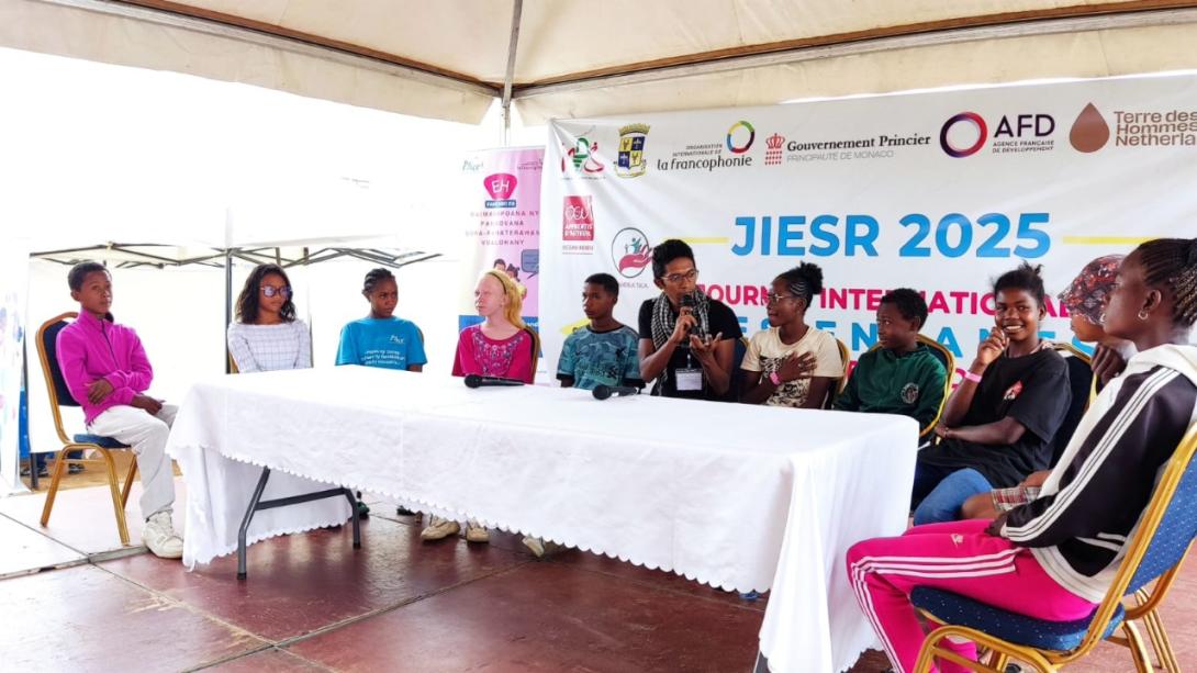 Table ronde JIESR 2025 avec les enfants, PFSCE, Madagascar