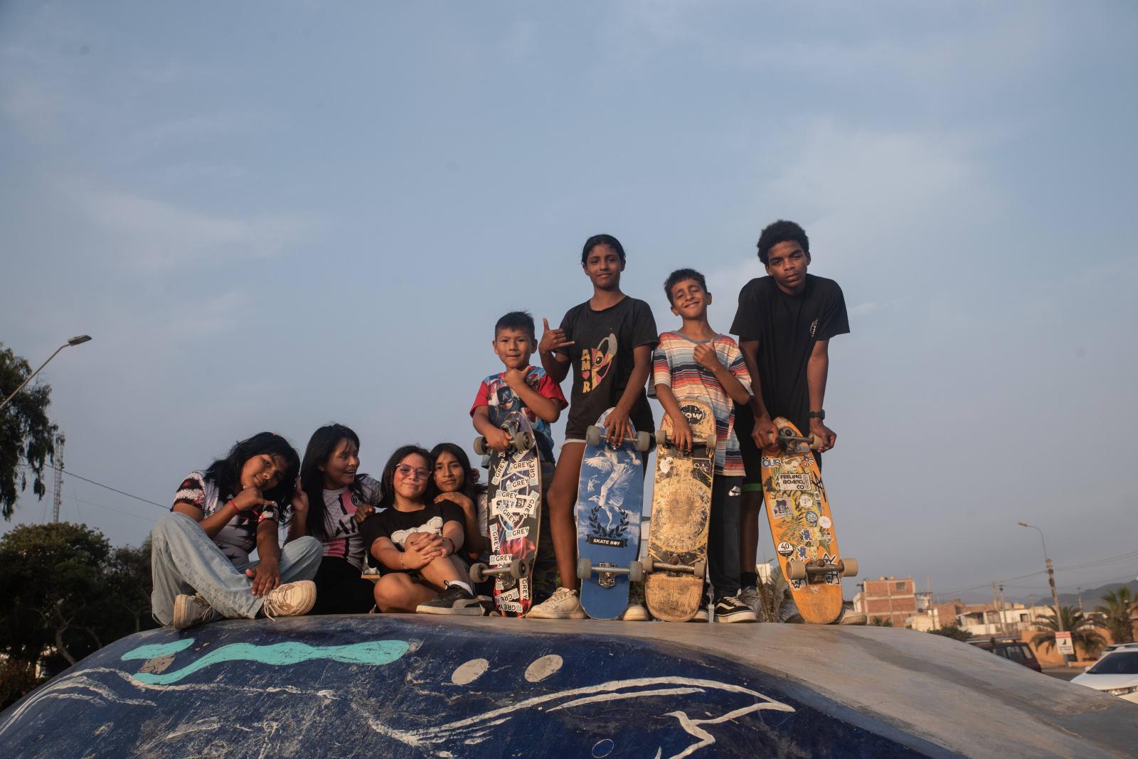 Activité de skate pour les jeunes, Casa Generación © Jonathan Sajoux