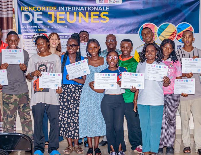 Certificates ceremony, youth international gathering, Brazzaville © Apprentis D’Auteuil  